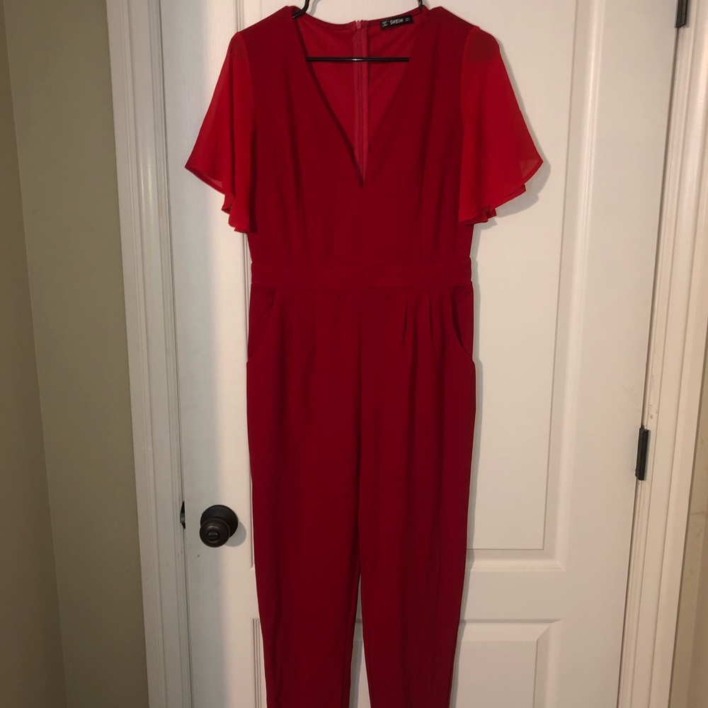 SHEIN Red Jumpsuit